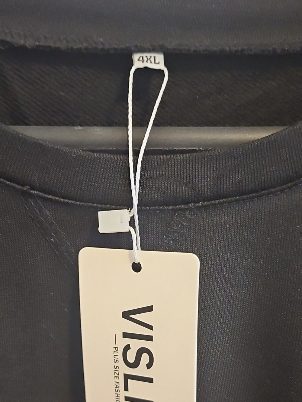 NWT 4X Black Side Zip Sweatshirt Plus Size - Picture 5 of 11